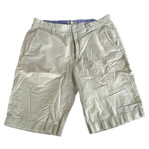 J Crew Shorts Mens 30 Light Green Flat Front Chino Casual 10" Inseam Preppy